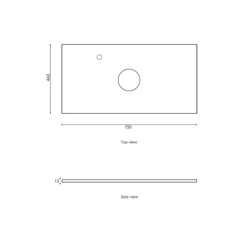 NATURAL OAK BYRON 750MM WALL HUNG VANITY FIL Kitchen Bathroom