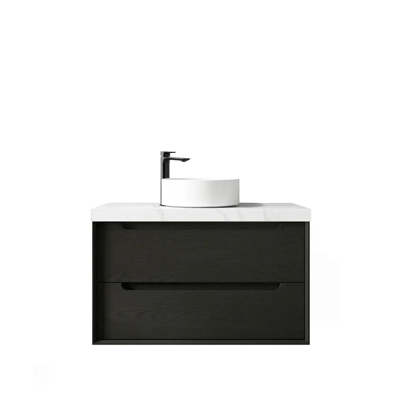 BLACK OAK BYRON 900MM WALL HUNG VANITY FIL Kitchen Bathroom
