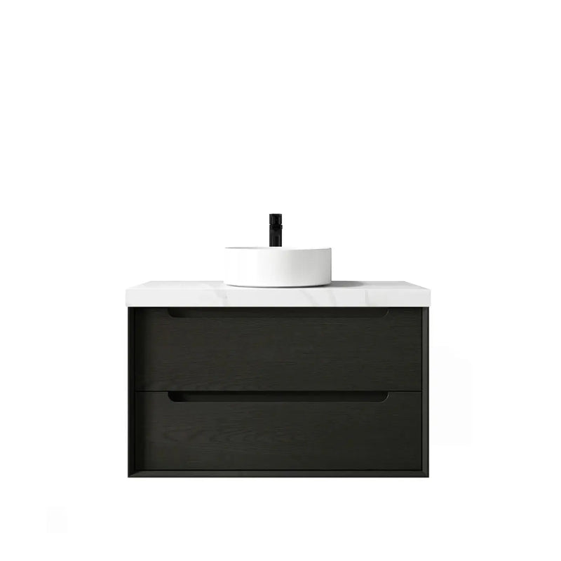 BLACK OAK BYRON 900MM WALL HUNG VANITY FIL Kitchen Bathroom