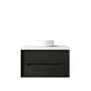 BLACK OAK BYRON 900MM WALL HUNG VANITY FIL Kitchen Bathroom