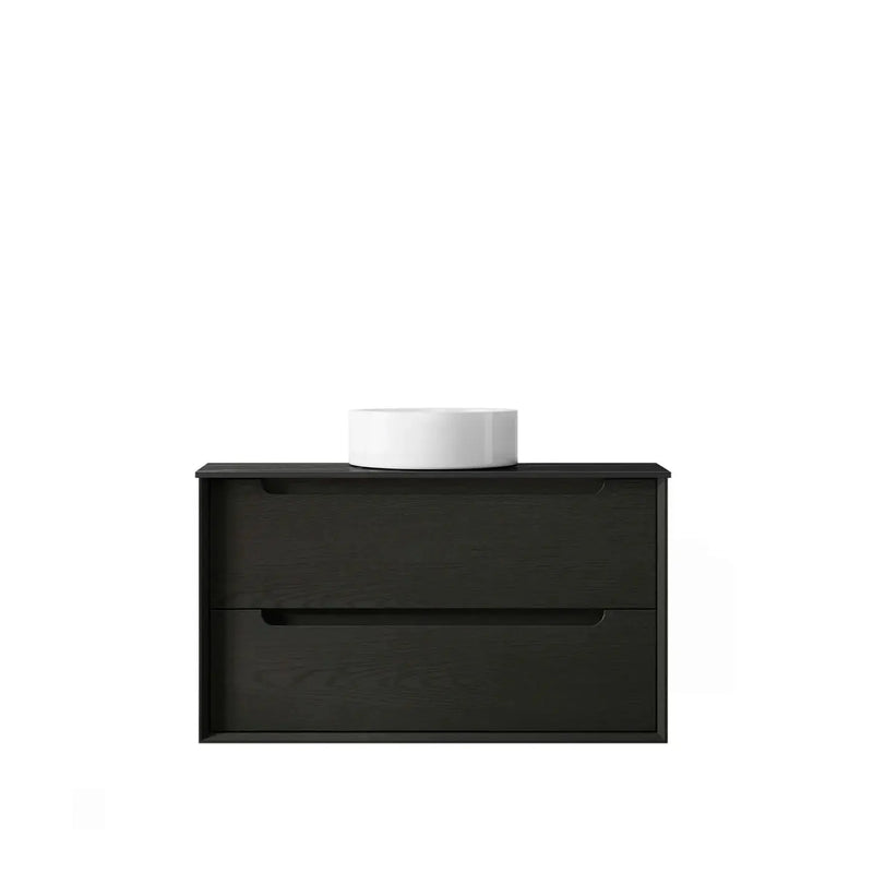 BLACK OAK BYRON 900MM WALL HUNG VANITY FIL Kitchen Bathroom
