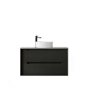 BLACK OAK BYRON 900MM WALL HUNG VANITY FIL Kitchen Bathroom