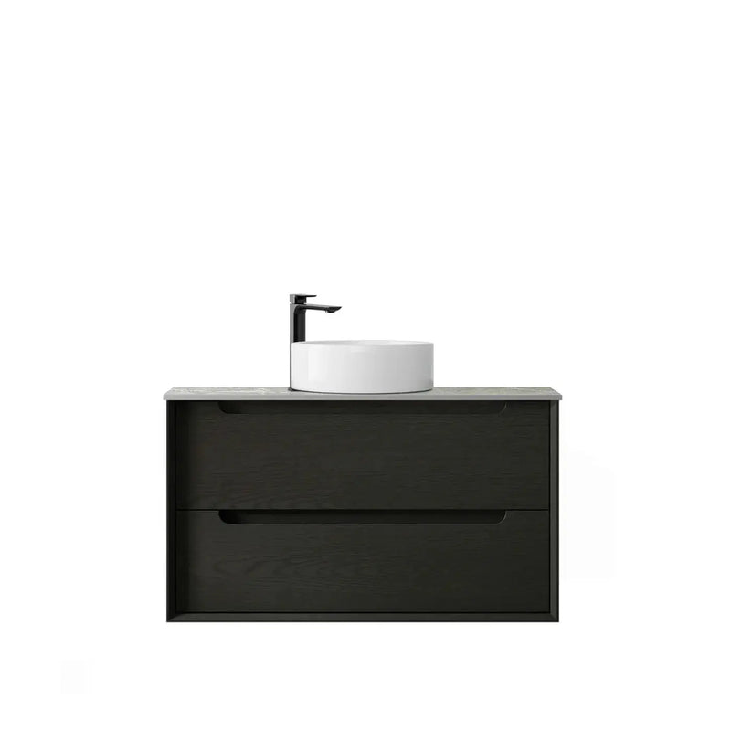 BLACK OAK BYRON 900MM WALL HUNG VANITY FIL Kitchen Bathroom