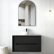 BLACK OAK BYRON 900MM WALL HUNG VANITY FIL Kitchen Bathroom