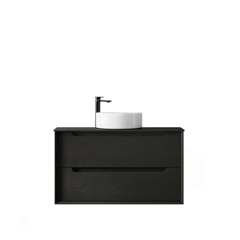 BLACK OAK BYRON 900MM WALL HUNG VANITY FIL Kitchen Bathroom
