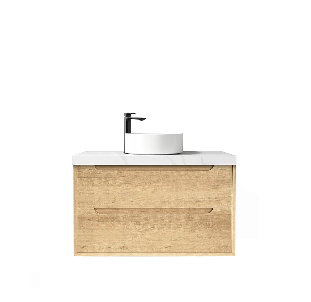 NATURAL OAK BYRON 900MM WALL HUNG VANITY