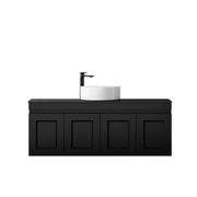 SATIN BLACK HAMPTON MARK II 1200MM WALL HUNG VANITY FIL Kitchen Bathroom