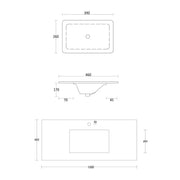 SATIN BLACK HAMPTON MARK II 1200MM WALL HUNG VANITY FIL Kitchen Bathroom