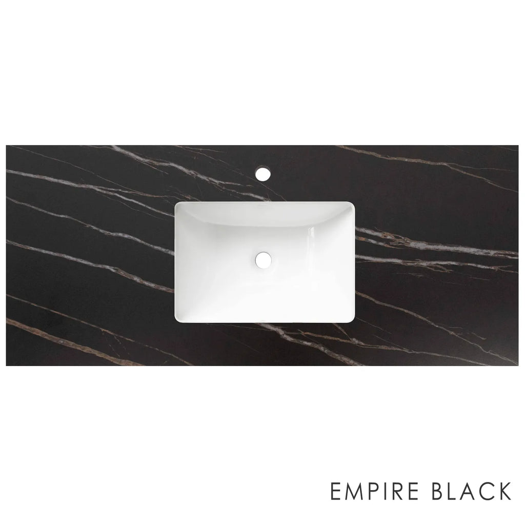 SATIN BLACK HAMPTON MARK II 1200MM WALL HUNG VANITY