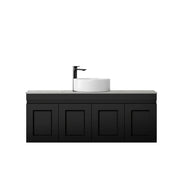 SATIN BLACK HAMPTON MARK II 1200MM WALL HUNG VANITY FIL Kitchen Bathroom