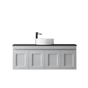 SATIN LIGHT GREY HAMPTON MARK II 1200MM WALL HUNG VANITY FIL Kitchen Bathroom