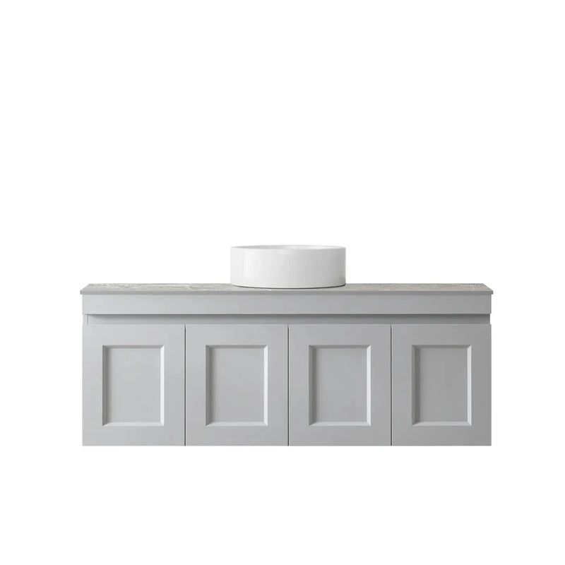 SATIN LIGHT GREY HAMPTON MARK II 1200MM WALL HUNG VANITY FIL Kitchen Bathroom