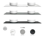 SATIN BLACK HAMPTON MARK II 1500MM DOUBLE BOWL WALL HUNG VANITY FIL Kitchen Bathroom