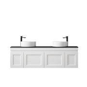 SATIN WHITE HAMPTON MARK II 1500MM DOUBLE BOWL WALL HUNG VANITY FIL Kitchen Bathroom