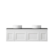 SATIN WHITE HAMPTON MARK II 1500MM DOUBLE BOWL WALL HUNG VANITY FIL Kitchen Bathroom