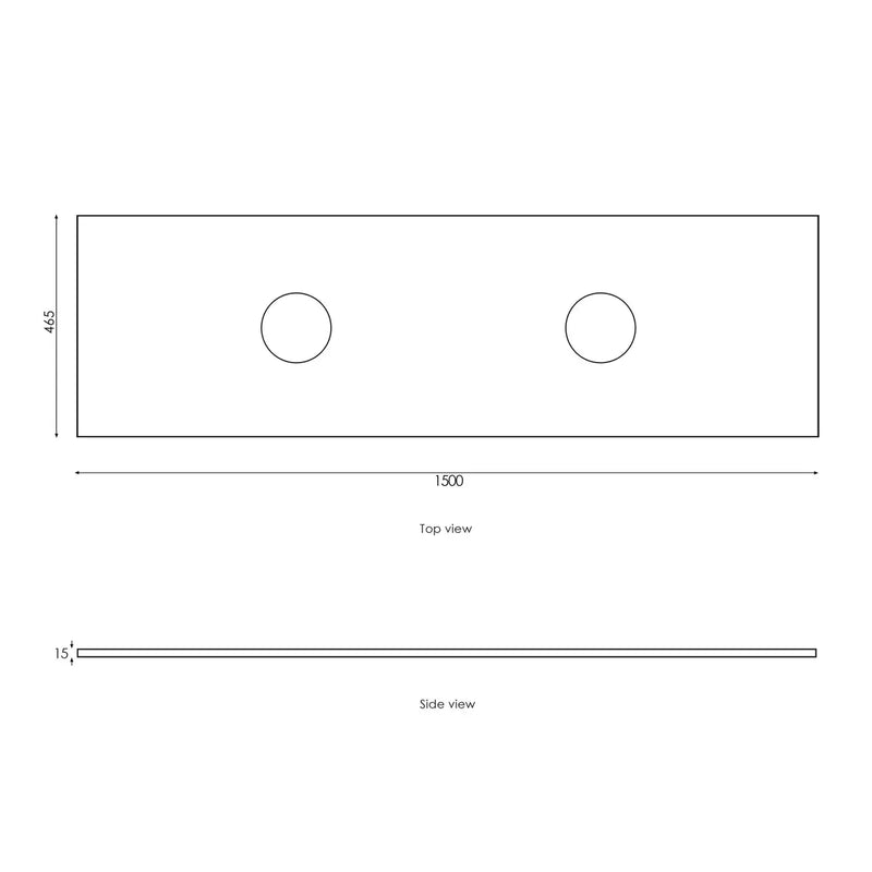 SATIN WHITE HAMPTON MARK II 1500MM DOUBLE BOWL WALL HUNG VANITY FIL Kitchen Bathroom