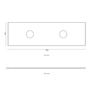 SATIN WHITE HAMPTON MARK II 1500MM DOUBLE BOWL WALL HUNG VANITY FIL Kitchen Bathroom