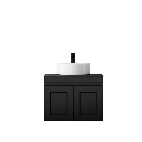 SATIN BLACK HAMPTON MARK II 600MM WALL HUNG VANITY