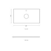 SATIN BLACK HAMPTON MARK II 600MM WALL HUNG VANITY FIL Kitchen Bathroom