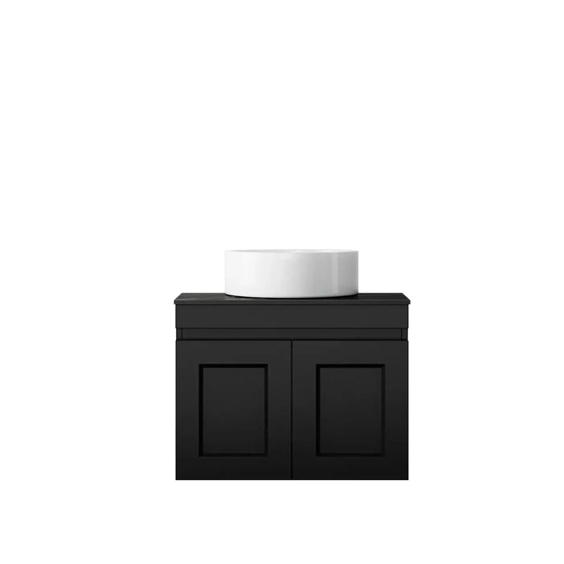 SATIN BLACK HAMPTON MARK II 600MM WALL HUNG VANITY FIL Kitchen Bathroom