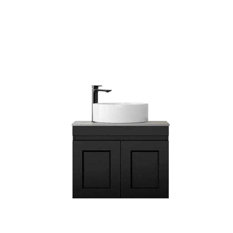 SATIN BLACK HAMPTON MARK II 600MM WALL HUNG VANITY FIL Kitchen Bathroom