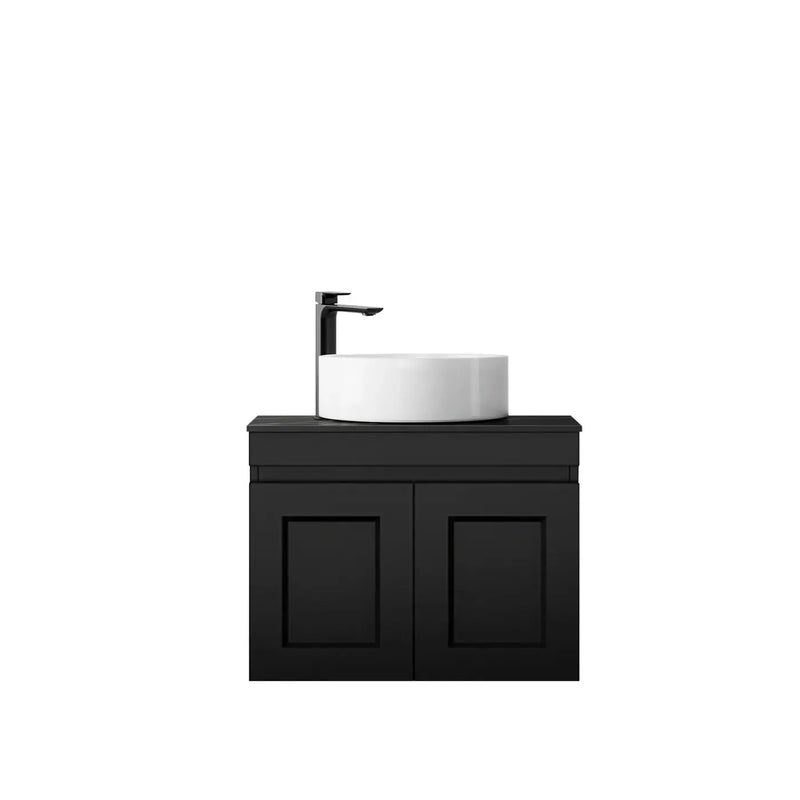 SATIN BLACK HAMPTON MARK II 600MM WALL HUNG VANITY FIL Kitchen Bathroom