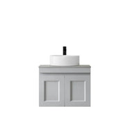 SATIN LIGHT GREY HAMPTON MARK II 600MM WALL HUNG VANITY FIL Kitchen Bathroom