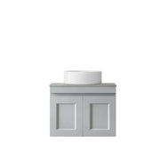 SATIN LIGHT GREY HAMPTON MARK II 600MM WALL HUNG VANITY FIL Kitchen Bathroom