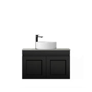 SATIN BLACK HAMPTON MARK II 750MM WALL HUNG VANITY FIL Kitchen Bathroom