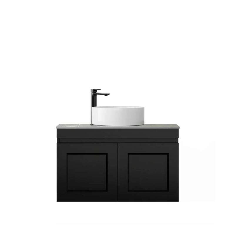SATIN BLACK HAMPTON MARK II 750MM WALL HUNG VANITY FIL Kitchen Bathroom