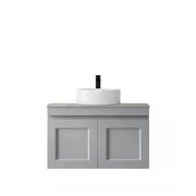 SATIN LIGHT GREY HAMPTON MARK II 750MM WALL HUNG VANITY FIL Kitchen Bathroom