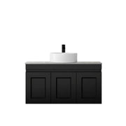 SATIN BLACK HAMPTON MARK II 900MM WALL HUNG VANITY FIL Kitchen Bathroom