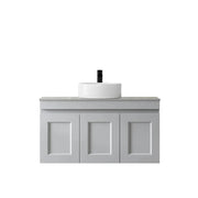 SATIN LIGHT GREY HAMPTON MARK II 900MM WALL HUNG VANITY FIL Kitchen Bathroom