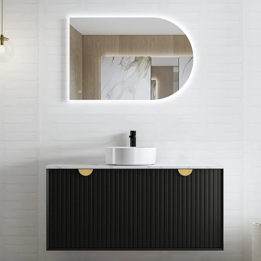 MATTE BLACK MARLO 1200MM WALL HUNG VANITY