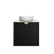MATTE BLACK MARLO 600MM WALL HUNG VANITY FIL Kitchen Bathroom