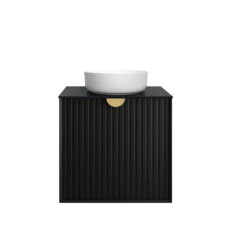 MATTE BLACK MARLO 600MM WALL HUNG VANITY FIL Kitchen Bathroom