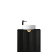 MATTE BLACK MARLO 600MM WALL HUNG VANITY FIL Kitchen Bathroom