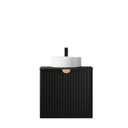 MATTE BLACK MARLO 600MM WALL HUNG VANITY FIL Kitchen Bathroom
