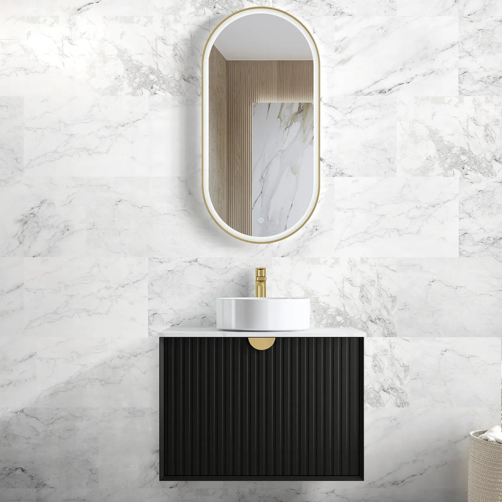 MATTE BLACK MARLO 750MM WALL HUNG VANITY