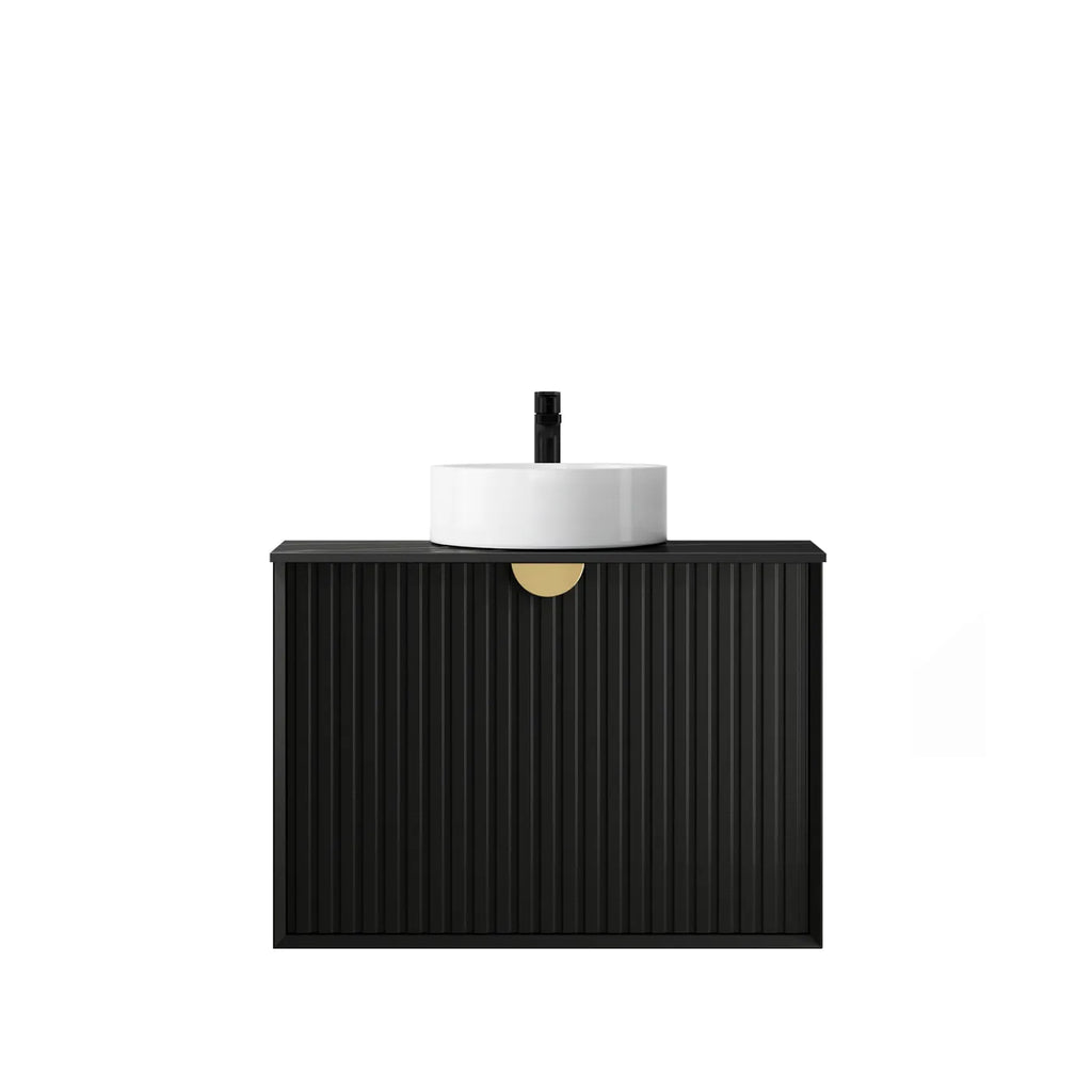MATTE BLACK MARLO 750MM WALL HUNG VANITY