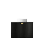 MATTE BLACK MARLO 750MM WALL HUNG VANITY FIL Kitchen Bathroom
