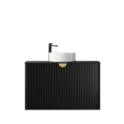 MATTE BLACK MARLO 900MM WALL HUNG VANITY FIL Kitchen Bathroom