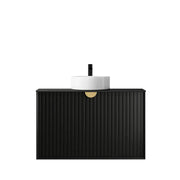 MATTE BLACK MARLO 900MM WALL HUNG VANITY FIL Kitchen Bathroom