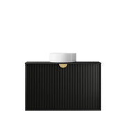 MATTE BLACK MARLO 900MM WALL HUNG VANITY FIL Kitchen Bathroom
