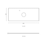 SATIN WHITE NOOSA 1200MM WALL HUNG VANITY FIL Kitchen Bathroom
