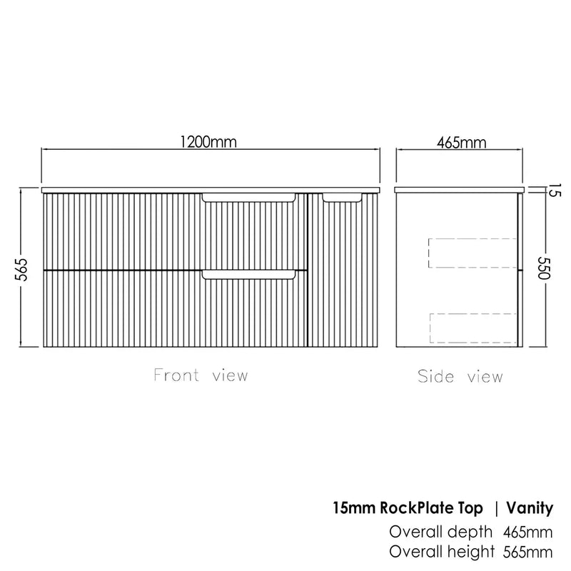 SATIN WHITE NOOSA 1200MM WALL HUNG VANITY FIL Kitchen Bathroom