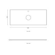 SATIN WHITE NOOSA 1200MM WALL HUNG VANITY FIL Kitchen Bathroom
