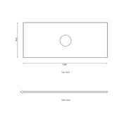 SATIN WHITE NOOSA 1200MM WALL HUNG VANITY FIL Kitchen Bathroom