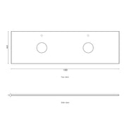 SATIN WHITE NOOSA 1500MM WALL HUNG DOUBLE BASIN VANITY FIL Kitchen Bathroom