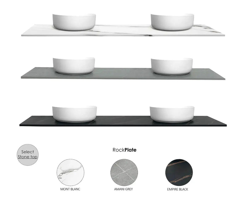 SATIN WHITE NOOSA 1500MM WALL HUNG DOUBLE BASIN VANITY FIL Kitchen Bathroom